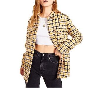 Steve Madden's BB Dakota 7 Days a Week‎ Plaid Shacket Shirt Jacket xS New no tag